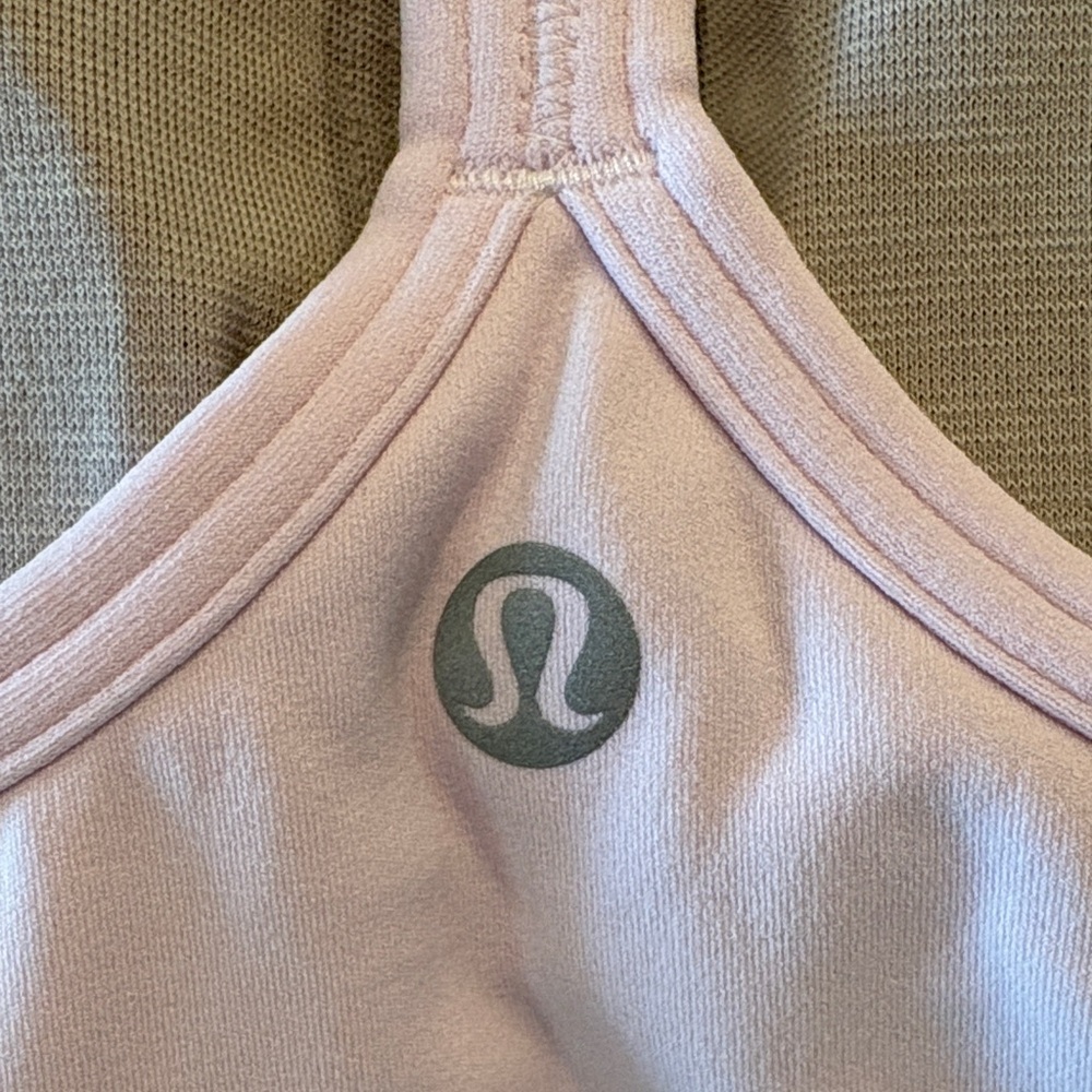 Lululemon Flow Y Wrap Front High Neck Bra ~ 8 ~ Meadow Sweet Pink - Picture 3 of 8
